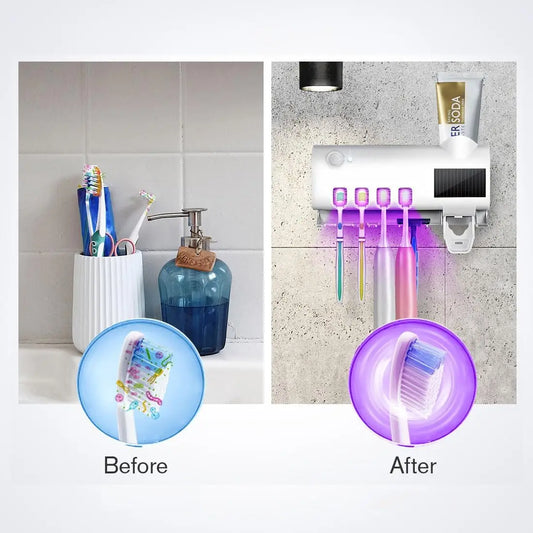 PureBrush - Smart UV Toothbrush Sanitizer & Dispenser